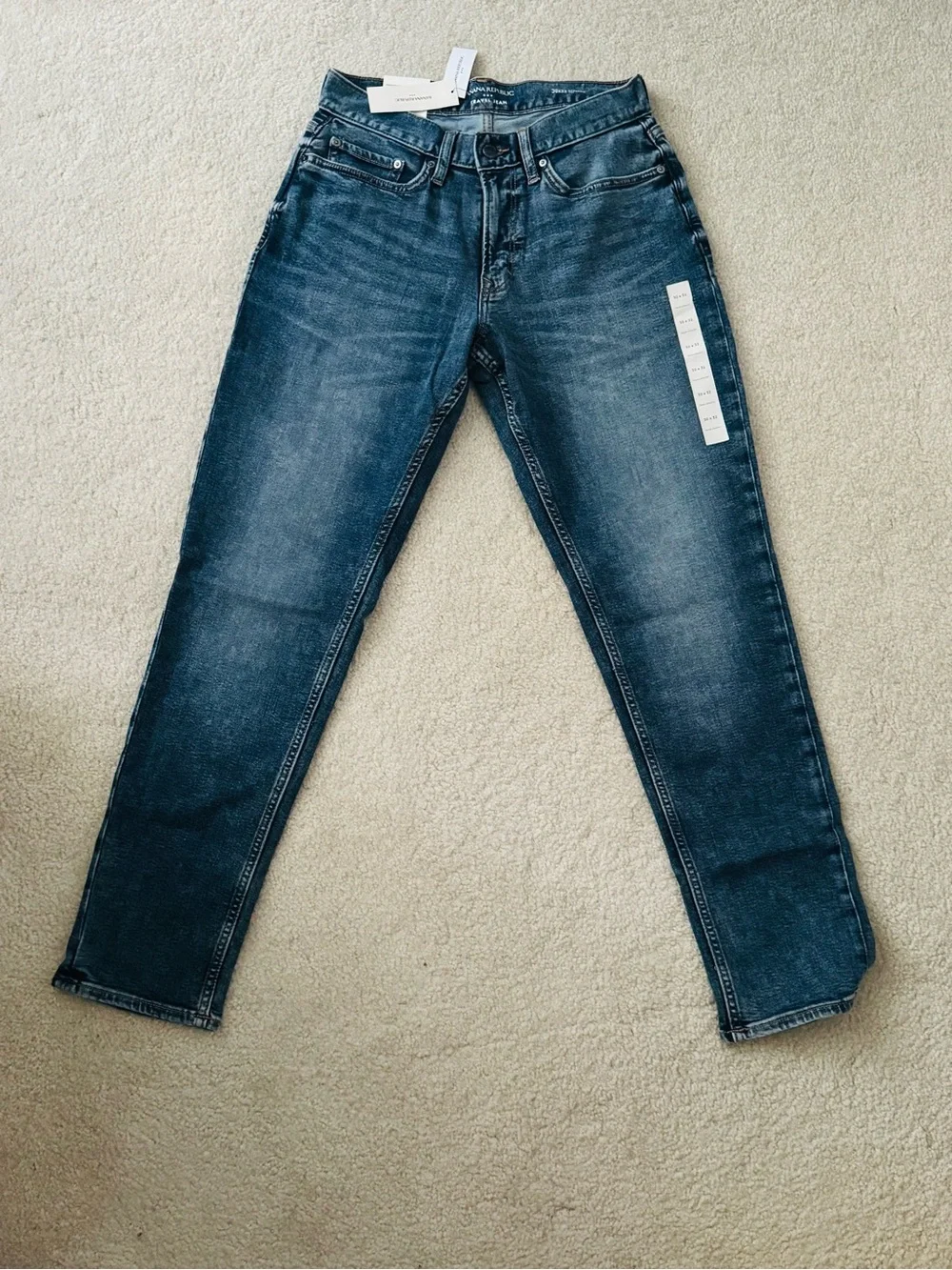 Banana Republic Travel Jean Bundle Men’s Black & Medium Wash Blue Denim